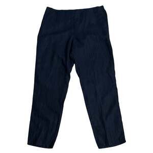 NEW J Jill Love Linen Size LT Large Tall Navy Blue Pants Elastic Waist Pull On